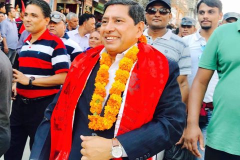 राष्ट्रियसभाका लागि नेकपाका प्रबक्ता नारायणकाजी श्रेष्ठद्धारा मनोनयन दर्ता
