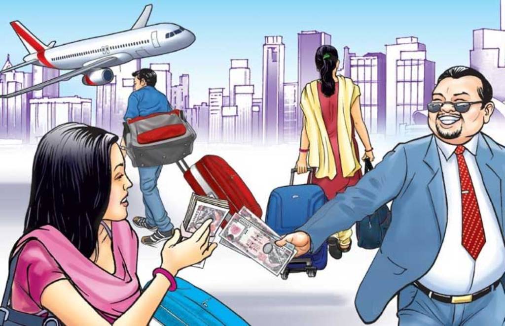 सीप बिना नै विदेश जाने महिला बढ्दो