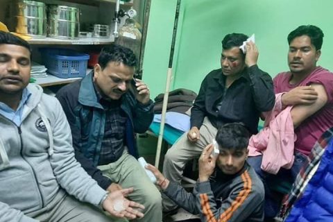 आर आर क्याम्पसमा नेबिसंघ र प्रहरी विच झडप, दर्जनौं घाइते