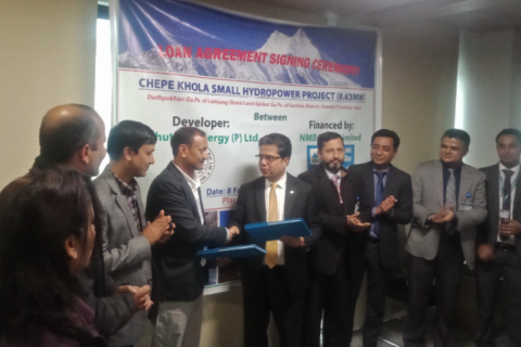 गोरखाको चेपेखोला जलविद्युत आयोजनामा एनएमबी बैंकले १ अर्ब लगानी गर्ने