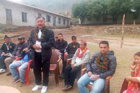 नेपाली कागेस आँबुखैरेनी वडा नम्बर ६ को भेला सम्पन्न