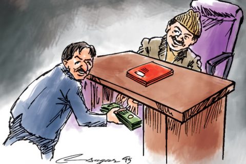 तनहुँको भानु नगरपालिकाका ई. सुकदेव अधिकारी र वडा सदस्य ७५ हजार घुस सहित पक्राउ