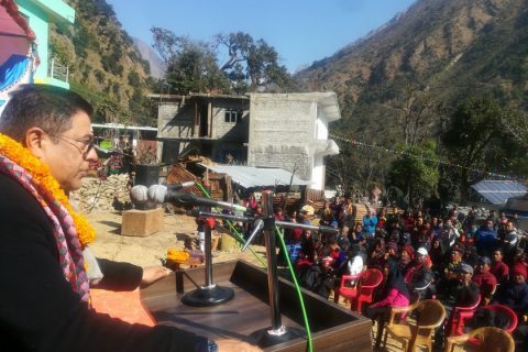 राष्ट्रबैकका गभर्नरद्धारा गोरखाको धार्चे गाउँपालिकाको माछीखोलामा सिभिल बैंकको शाखा उद्घाटन