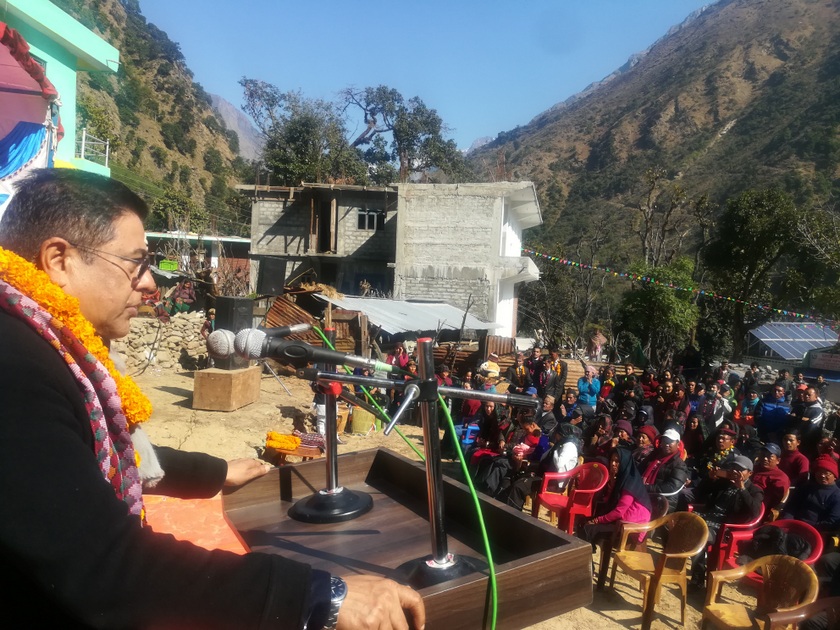 राष्ट्रबैकका गभर्नरद्धारा गोरखाको धार्चे गाउँपालिकाको माछीखोलामा सिभिल बैंकको शाखा उद्घाटन