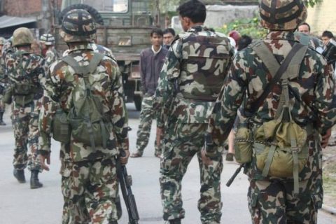खटियो सशस्त्र र नेपाली सेना त्रिदेशीय सीमाको गस्तीमा