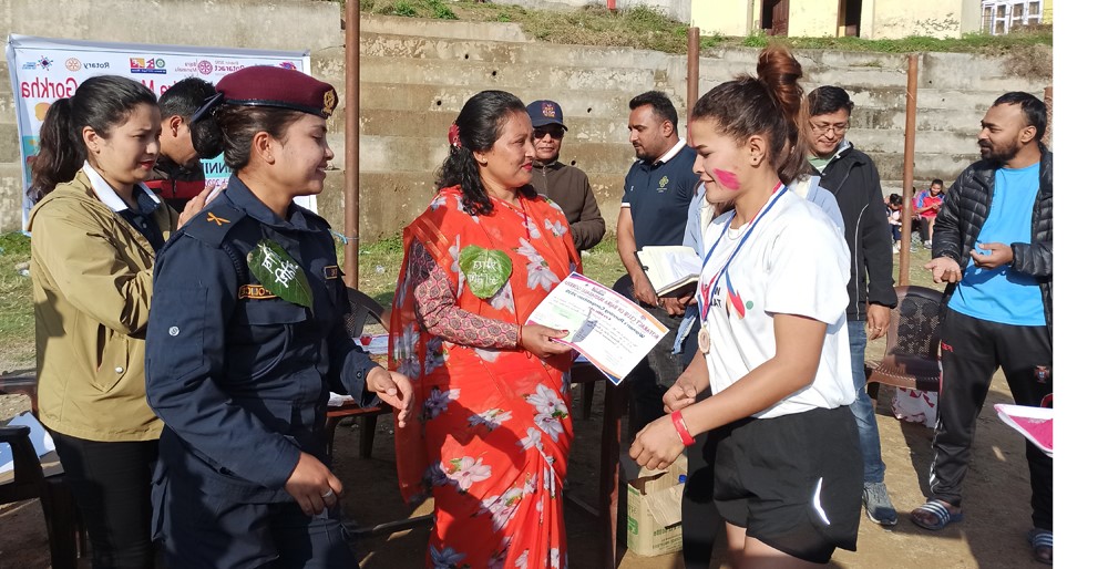 नारी दिवसको अबसरमा गोरखामा महिला दौड प्रतियोगिता सम्पन्न