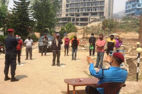 गोरखामा लडडाउन उल्लंघन गर्नेहरुका लागि प्रहरीले थाल्यो अभिमुखीकरण कक्षा