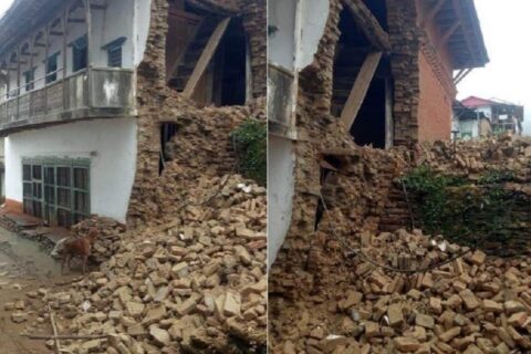 खोटाङ केन्द्रबिन्दु बनाएर गएको भूकम्पले भत्कायो भोजपुरमा घर
