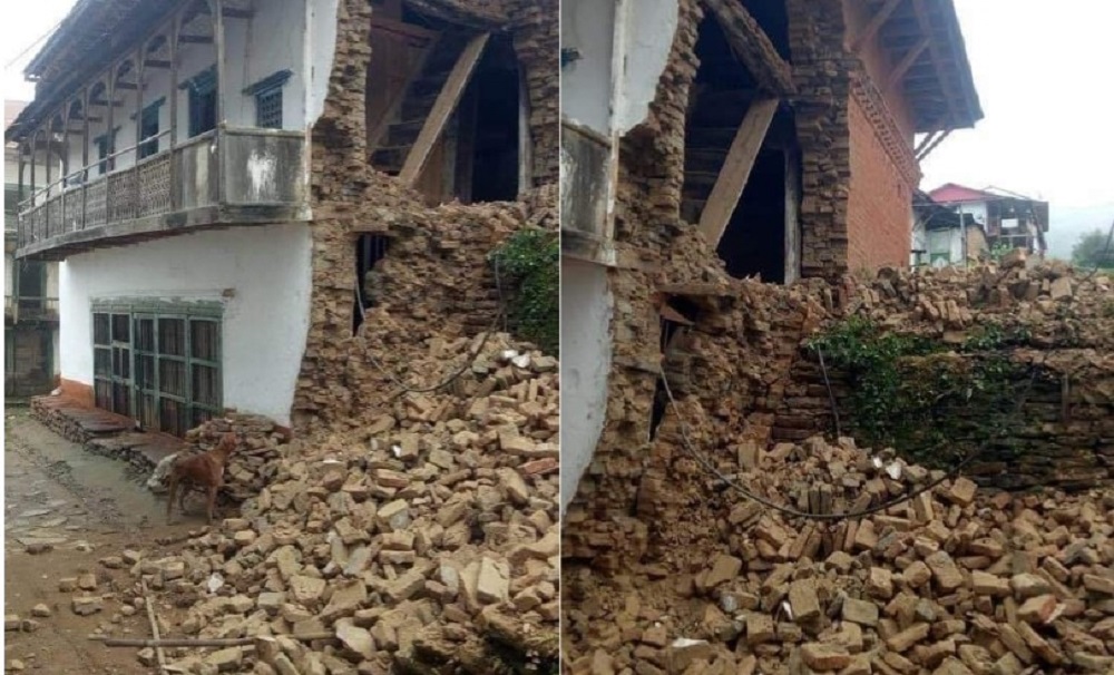 खोटाङ केन्द्रबिन्दु बनाएर गएको भूकम्पले भत्कायो भोजपुरमा घर