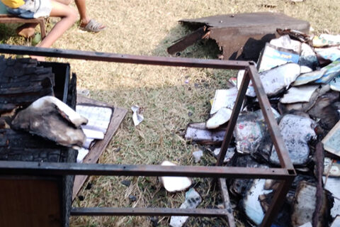 विद्यालयमा आगलागी ७ लाख बराबरको क्षति