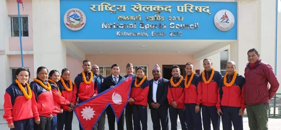 म्याराथनमा सहभागी हुन नेपाली खेलाडी टोली बंगलादेश प्रस्थान