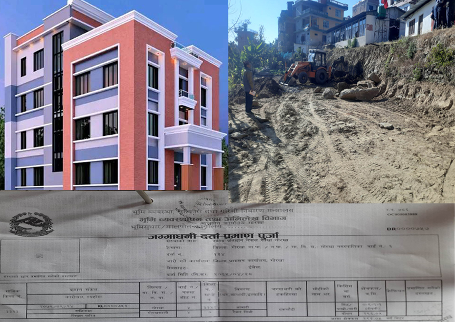 गोरखामा करिब साढे ३ करोड भन्दाबढीको लागतमा शहीद प्रतिष्ठान भवन निर्माण हुँदै