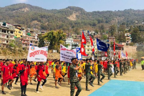 गोरखामा आजदेखी जिल्लास्तरिय राष्ट्रपति रनिङ शिल्ड प्रतियोगीता शुरु