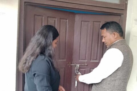 पत्रकार महासंघ गोरखा शाखामा लगाइएको ताला ३५ दिन पछि खुल्यो