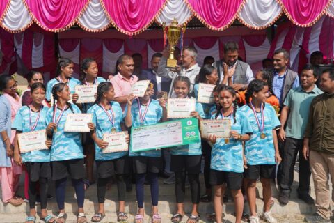 गण्डकी गाउँपालिका अध्यक्षकप फुटवल प्रतियोगिताको उपाधी दिर्घेश्वर र रत्नेस्वर मा.विलाई