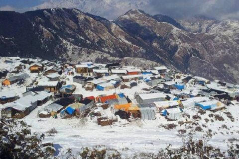 उत्तरी गोरखामा हिमपात