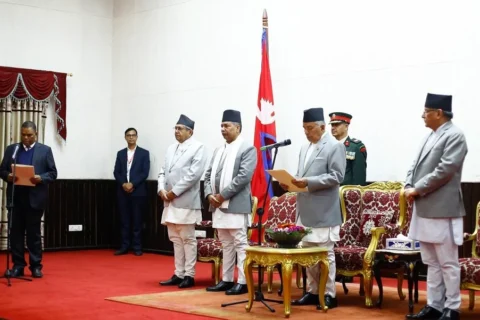 प्रचण्डद्वारा मन्त्रिपरिषद् विस्तार, उपेन्द्र यादवले लिए शपथ