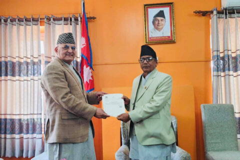गण्डकी प्रदेश सरकारका मुख्यमन्त्री पाण्डेद्वारा राजीनामा