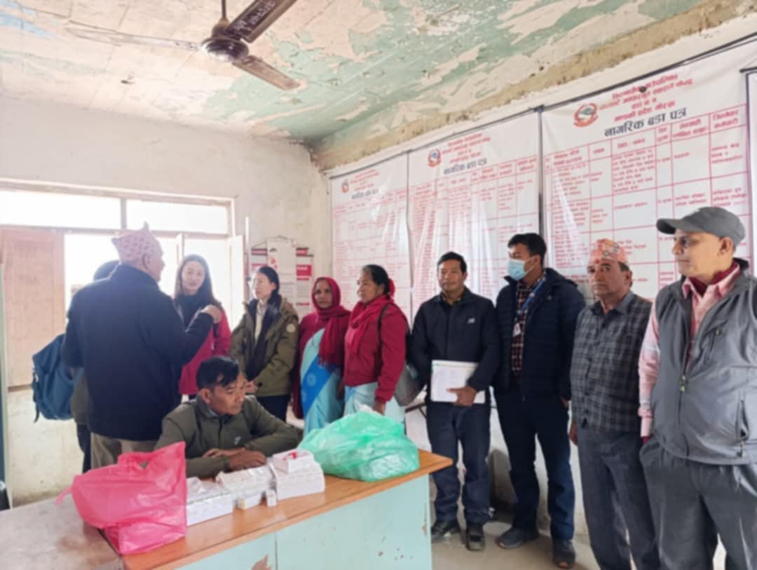 सिरानचोक गाउँपालिका वडा नम्बर ४ चोरकाटेमा एक दिने आँखा शिबिर सम्पन्न