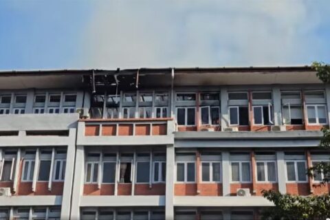 सिंहदरबारस्थित खानेपानी मन्त्रालयमा आगलागी