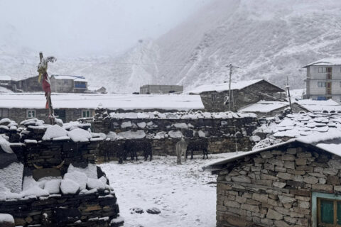 उत्तरी गोरखाको साम्दो क्षेत्रमा भारी हिमपात