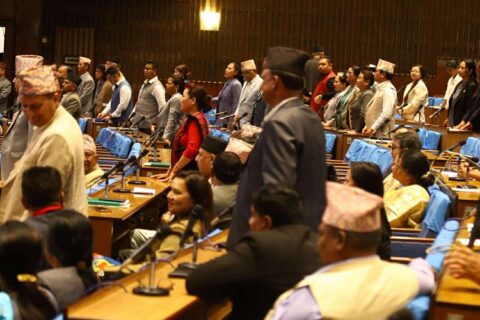 प्रतिनिधिसभा बैठक आधा घण्टाका लागि स्थगित