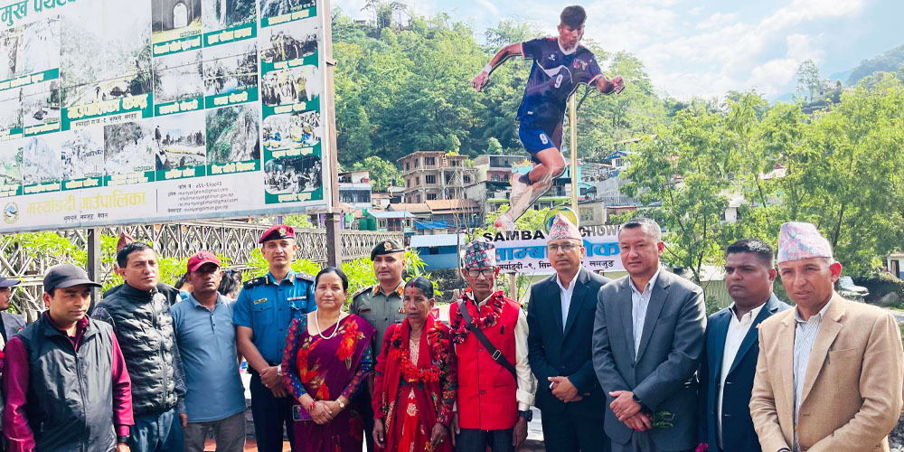 फुटबलर सावित्राको सम्मानमा ‘साम्बा’ चोक स्थापना