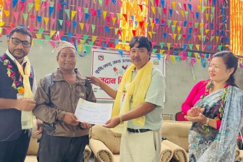 धार्चे गाउँपालिकाद्धारा मासुजन्य उत्पादनमा किसानलाई नगद अनुदान