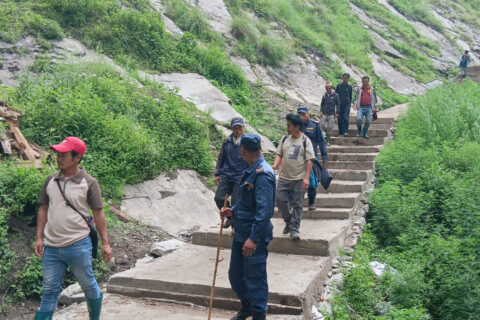 उत्तरी गोरखाको मनास्लु संरक्षण क्षेत्रमा संयुक्त वन गस्ती
