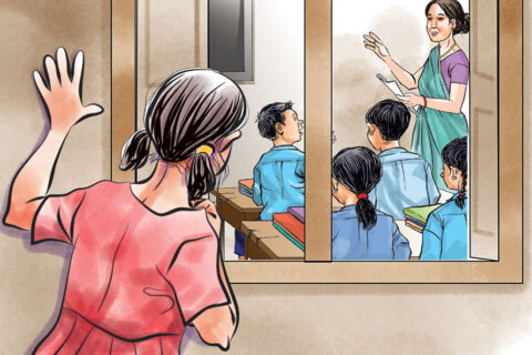 आठ लाख बालबालिका विद्यालयबाहिर