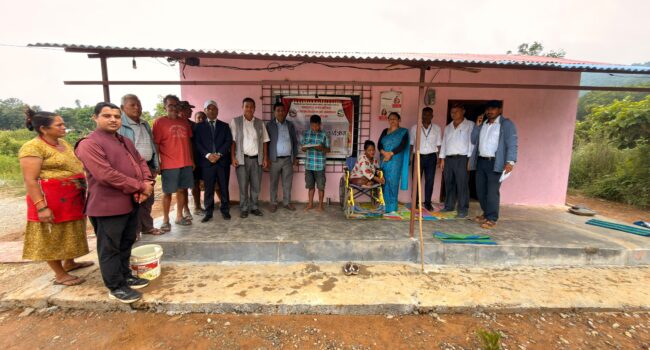 पालुङटारका ‘क’ वर्गका अपाङ्गता भएका जङ्गबहादुर घर्तीले पाए सुरक्षित आवास