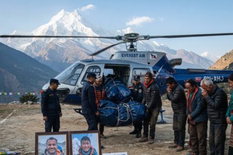 मनास्लुमा हिउँले पुरिएर मृत्यु भएका आरोही र ट्रेकिङ गाइडको शव काठमाडौं पठाइयो