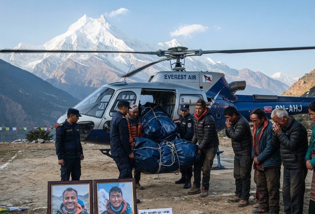 मनास्लुमा हिउँले पुरिएर मृत्यु भएका आरोही र ट्रेकिङ गाइडको शव काठमाडौं पठाइयो