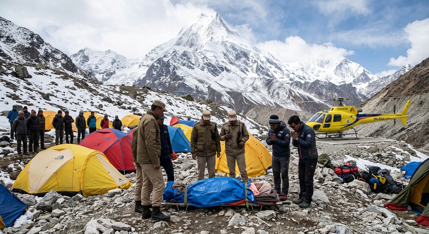 उत्तरी गोरखाको मनास्लु बेस क्याम्पमा एक व्यक्ति मृत फेला